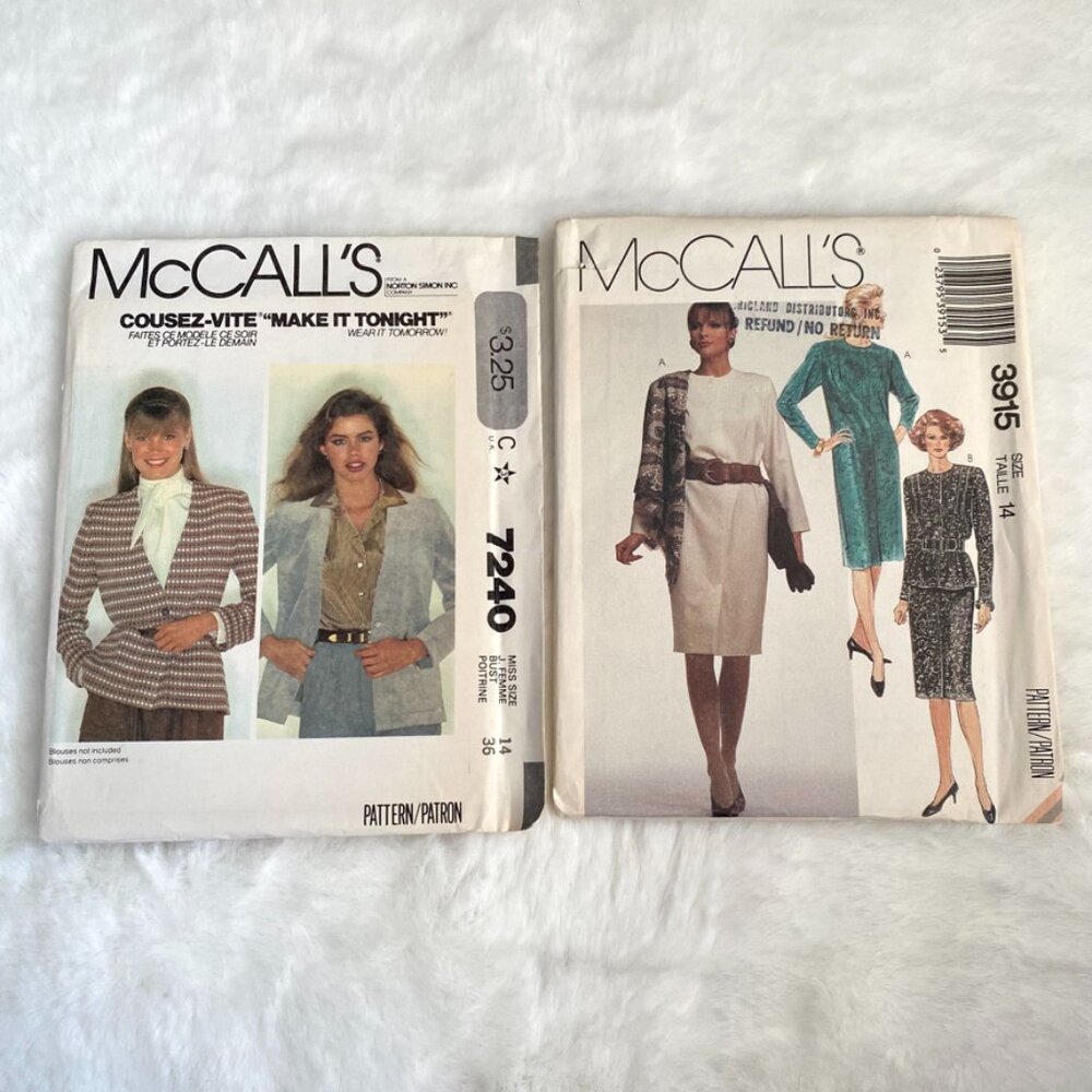 2 McCall's Sewing Patterns